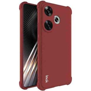 For Xiaomi Redmi Turbo3 5G imak Shockproof Airbag TPU Phone Case(Matte Red)