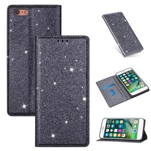 For iPhone 6 Plus Ultrathin Glitter Magnetic Horizontal Flip Leather Case with Holder & Card Slots(Gray)