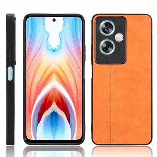 For OPPO A79 5G Cow Pattern Sewing Back Cover Phone Case(Orange)