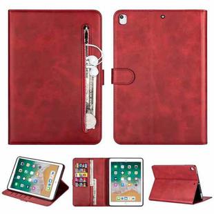 For iPad 9.7 inch Universal Tablet Fashion Calf Texture Zipper Horizontal Flip Leather Case with Stand & Card Slots & Wallet & Wake-up / Sleep Function(Red)