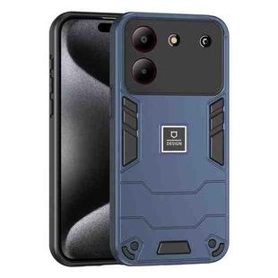 For ZTE Blade A54 2 in 1 Shockproof Phone Case(Blue)