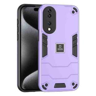 For Honor X7b 2 in 1 Shockproof Phone Case(Purple)
