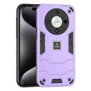 For Honor X9b 2 in 1 Shockproof Phone Case(Purple)