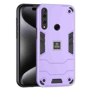 For Huawei Y9 Prime 2019 2 in 1 Shockproof Phone Case(Purple)