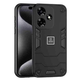 For Infinix Hot 30 2 in 1 Shockproof Phone Case(Black)