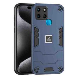 For Infinix Smart 6 2 in 1 Shockproof Phone Case(Blue)