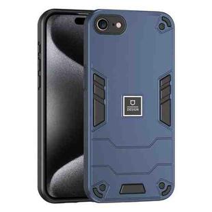 For iPhone SE 2022 / SE 2020 2 in 1 Shockproof Phone Case(Blue)