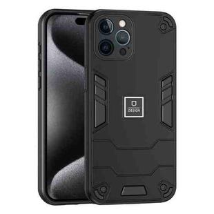 For iPhone 12 Pro 2 in 1 Shockproof Phone Case(Black)
