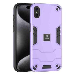 For iPhone XS Max 2 in 1 Shockproof Phone Case(Purple)