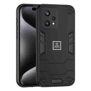 For Realme 9 Pro 2 in 1 Shockproof Phone Case(Black)