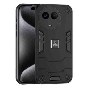 For Realme 11 5G 2 in 1 Shockproof Phone Case(Black)