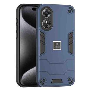 For OPPO A17 2 in 1 Shockproof Phone Case(Blue)