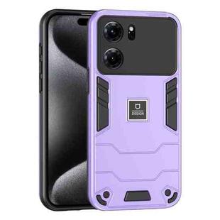 For OPPO K10 2 in 1 Shockproof Phone Case(Purple)