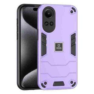 For OPPO Reno10 5G Global 2 in 1 Shockproof Phone Case(Purple)