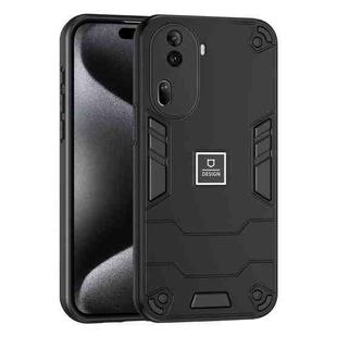 For OPPO Reno11 Pro Global 2 in 1 Shockproof Phone Case(Black)