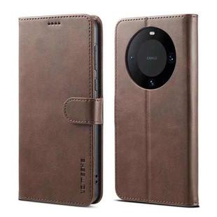 For Huawei Mate 60 Pro / 60 Pro+ LC.IMEEKE Calf Texture Leather Phone Case(Coffee)