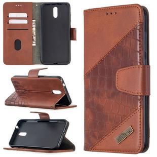 For Nokia 2.3 Matching Color Crocodile Texture Horizontal Flip PU Leather Case with Wallet & Holder & Card Slots(Brown)