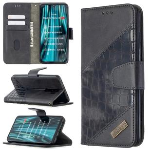 For Xiaomi Redmi 8 Pro Matching Color Crocodile Texture Horizontal Flip PU Leather Case with Wallet & Holder & Card Slots(Black)