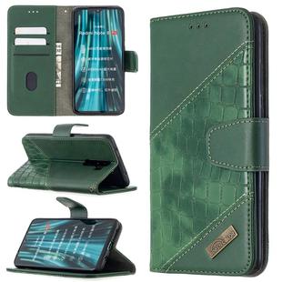 For Xiaomi Redmi 8 Pro Matching Color Crocodile Texture Horizontal Flip PU Leather Case with Wallet & Holder & Card Slots(Green)
