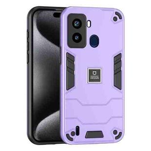 For Tecno Pop 6 2 in 1 Shockproof Phone Case(Purple)