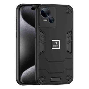 For Tecno Spark 10 5G 2 in 1 Shockproof Phone Case(Black)