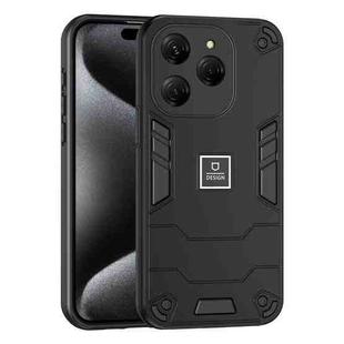 For Tecno Spark 20 Pro 2 in 1 Shockproof Phone Case(Black)