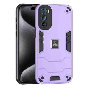 For Motorola Edge 30 2 in 1 Shockproof Phone Case(Purple)