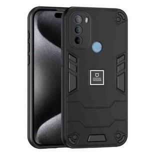 For Motorola Moto G31 2 in 1 Shockproof Phone Case(Black)