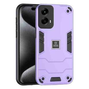 For Motorola Moto G Stylus 5G 2024 2 in 1 Shockproof Phone Case(Purple)