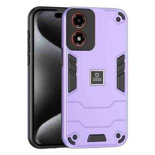 For Motorola Moto G04 2 in 1 Shockproof Phone Case(Purple)