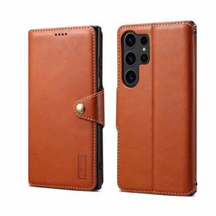 For Samsung Galaxy S24 Ultra 5G Denior Cowhide Texture Wallet Style Leather Phone Case(Brown)