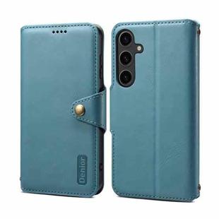 For Samsung Galaxy S24 5G Denior Cowhide Texture Wallet Style Leather Phone Case(Blue)