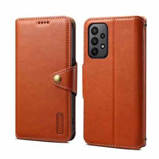 For Samsung Galaxy A23 Denior Cowhide Texture Wallet Style Leather Phone Case(Brown)