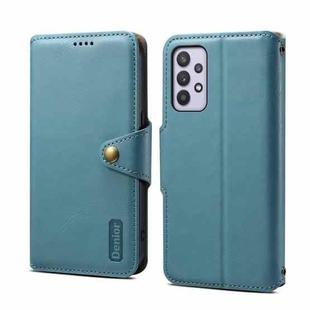 For Samsung Galaxy A32 5G Denior Cowhide Texture Wallet Style Leather Phone Case(Blue)