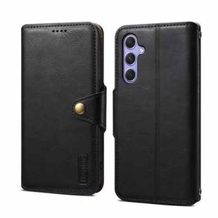 For Samsung Galaxy A54 5G Denior Cowhide Texture Wallet Style Leather Phone Case(Black)