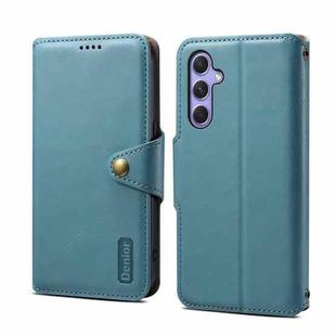 For Samsung Galaxy A54 5G Denior Cowhide Texture Wallet Style Leather Phone Case(Blue)