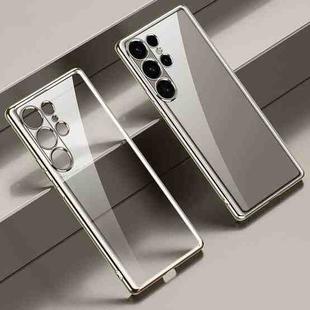 For Samsung Galaxy S24 Ultra 5G SULADA Electroplating TPU Transparent Phone Case(Grey)