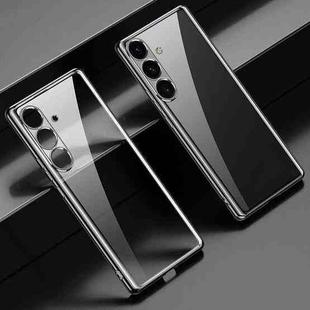 For Samsung Galaxy S24 5G SULADA Electroplating TPU Transparent Phone Case(Black)