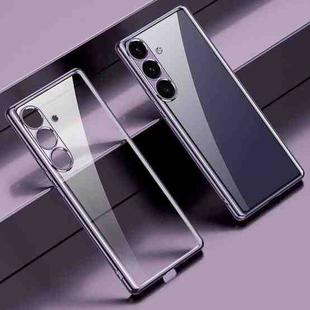 For Samsung Galaxy S25+ 5G SULADA Electroplating TPU Transparent Phone Case(Purple)