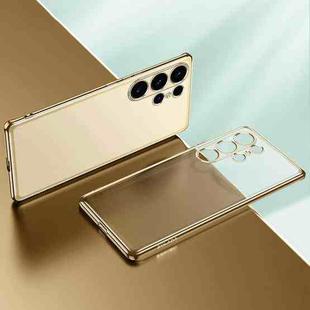 For Samsung Galaxy S24 Ultra 5G SULADA Electroplating Frosted TPU Phone Case(Gold)