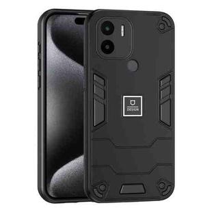 For Xiaomi Redmi A1 Plus 2 in 1 Shockproof Phone Case(Black)