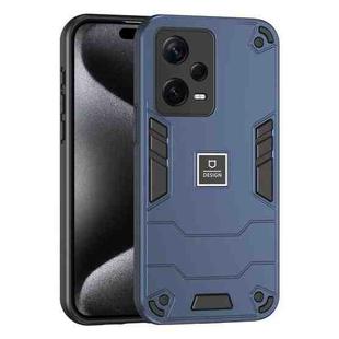 For Xiaomi Redmi Note 12 Pro+ Global 2 in 1 Shockproof Phone Case(Blue)