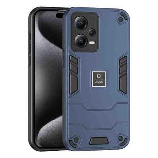 For Xiaomi Redmi Note 12 5G Global 2 in 1 Shockproof Phone Case(Blue)