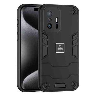 For Xiaomi Mi 11T 2 in 1 Shockproof Phone Case(Black)