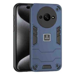 For Xiaomi Redmi A3 2 in 1 Shockproof Phone Case(Blue)