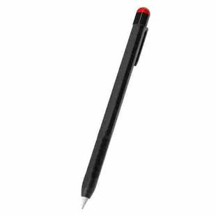 For Apple Pencil 2 Pen Clip Silicone Stylus Pen Protective Case(Black)