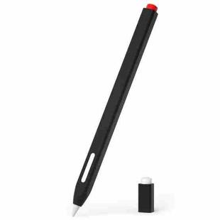 For Apple Pencil 2 Retro Pencil Style Stylus Pen Protective Case(Black)