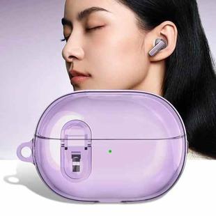 For Huawei FreeBuds Pro 3 Wireless Earphone TPU+PC Protective Case with Metal Buckle(Transparent Purple)