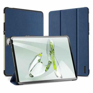 For OnePlus Pad Go/OPPO Pad Air2 DUX DUCIS Domo Series Magnetic Flip Leather Tablet Case(Blue)