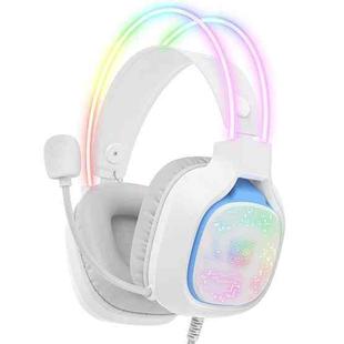 ONIKUMA X22 USB + 3.5mm Colorful Light Wired Gaming Headset with Mic, Cable length: 1.8m(White)